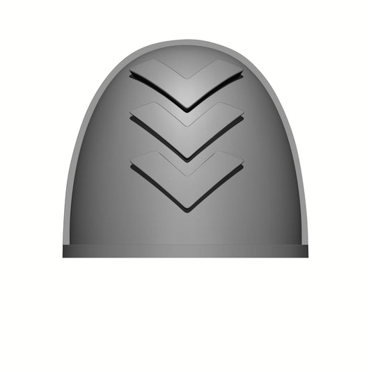 Retributors Chapter Qty: 10 3 Chevron MKIV Shoulder Pad Ver 01 for 28mm Scale Loyalist Marine Miniatures