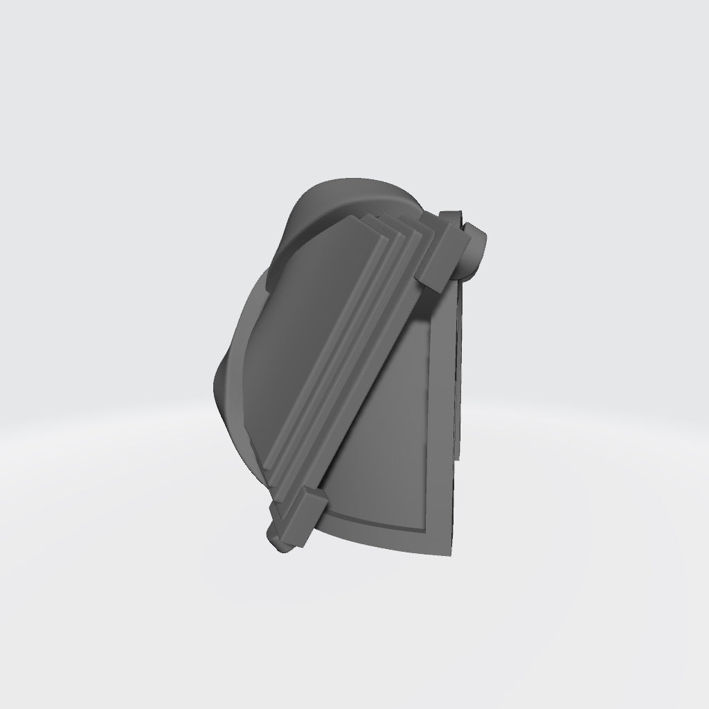 MKIV Shoulder Pad with Large Book Qty: 10 for 28mm Scale Marines Miniatures