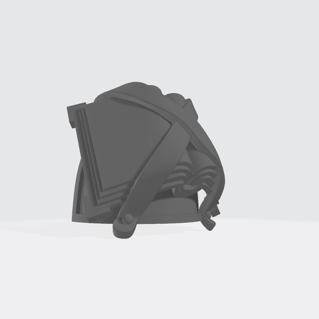 MKIV Shoulder Pad with Large Book Qty: 10 for 28mm Scale Marines Miniatures