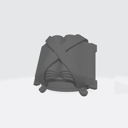MKIV Shoulder Pad with Large Book Qty: 10 for 28mm Scale Marines Miniatures