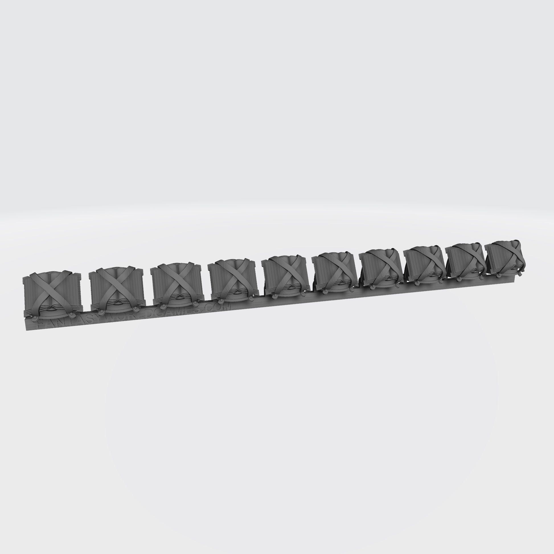 MKIV Shoulder Pad with Large Book Qty: 10 for 28mm Scale Marines Miniatures