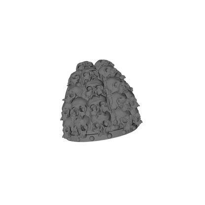 MKVII Shoulder Pad with Large Skulls Qty: 10 for 28mm Scale Traitor Marine Miniatures Pauldrons