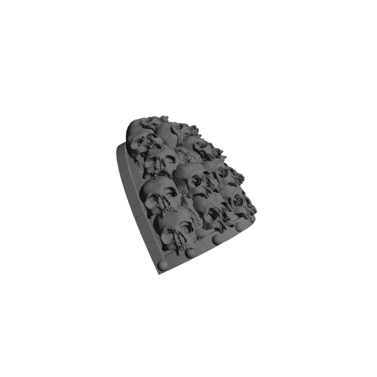 MKVII Shoulder Pad with Large Skulls Qty: 10 for 28mm Scale Traitor Marine Miniatures Pauldrons