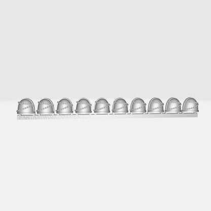 MKIV Shoulder Pad with Two Chains for 28mm Scale Battle Brother Marine Miniatures