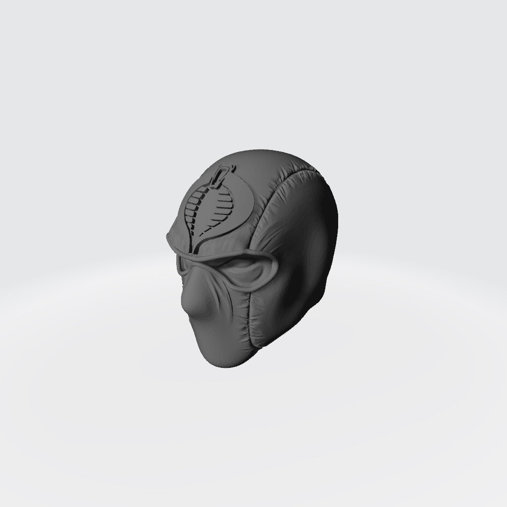 G.I. Joe Classified 6-inch Scale Ninja Hood with Cobra Logo Head Swap Left Profile