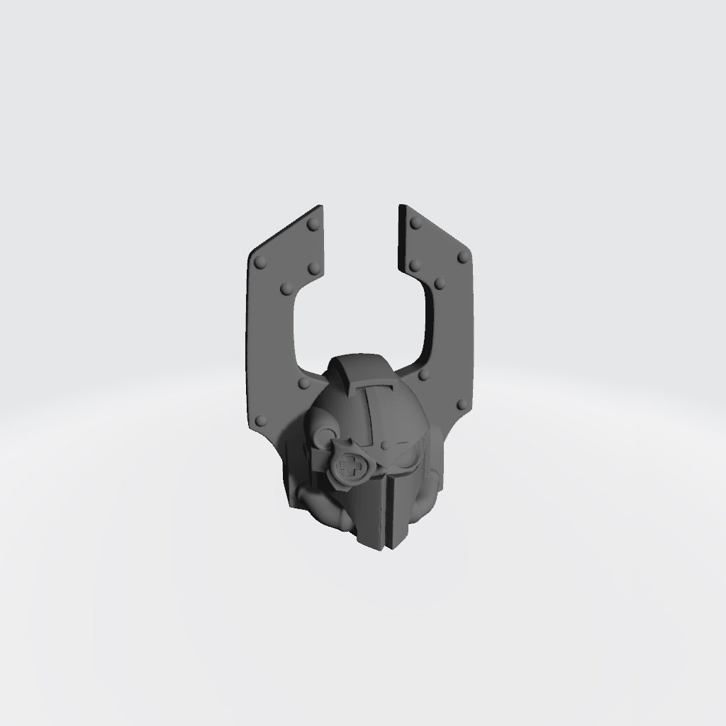 Hydra Shadow Warrior Order Type 3 Tactical Helmet with optic compatible with McFarlane Toys 7-inch armored action figures