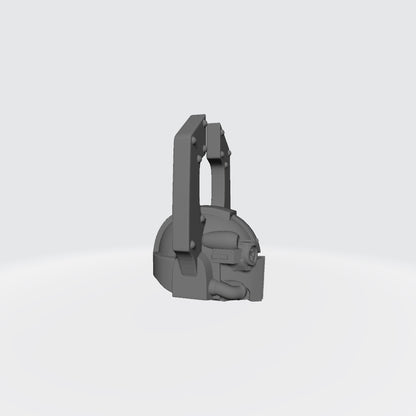 Hydra Shadow Warrior Order Type 3 Tactical Helmet with optic compatible with McFarlane Toys 7-inch armored action figures