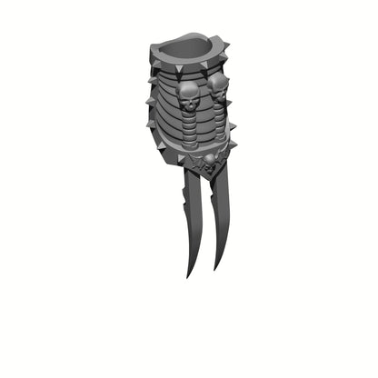 Konrad Curze Night Lords Legion Lightning Claws Compatible with McFarlane Toys Space Marines 1:12th Scale Action Figures Ribbed Pattern Top Right by Fantasy World Games