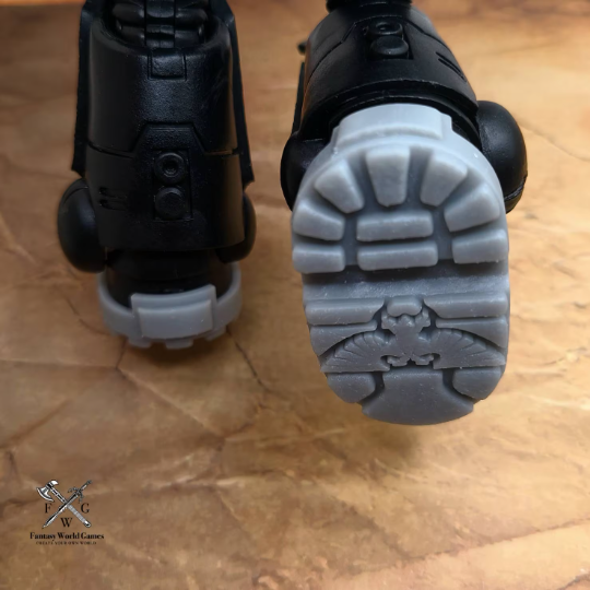 Armor - Qty (2) Mag Boot Extension Eagle Embedded War-gear for McFarlane Toys Space Marine Action Figure from Fantasy World Games