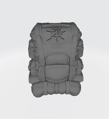 Traitor Legion Imperial Guard Wire frame Backpack with Chaos Star for 1/12 scale action figures