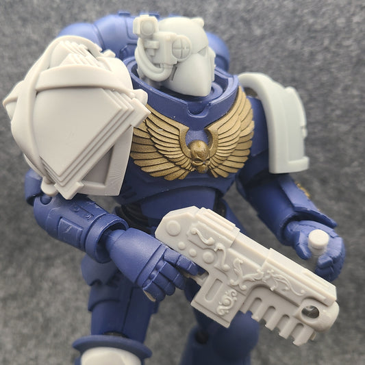 Heavy Bolt Pistol Artificer Pattern for McFarlane Toys Battle Brother Marine Action Figures Custom 1:12th Scale Parts