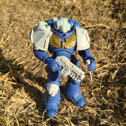 Heavy Bolt Pistol Artificer Pattern for McFarlane Toys Battle Brother Marine Action Figures Custom 1:12th Scale Parts