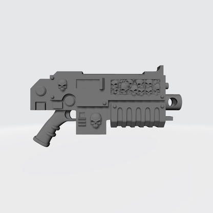 Legion of the Damned Bolter with Skull inlay and Removable Magazine for McFarlane Toys Space Marine Action Figures