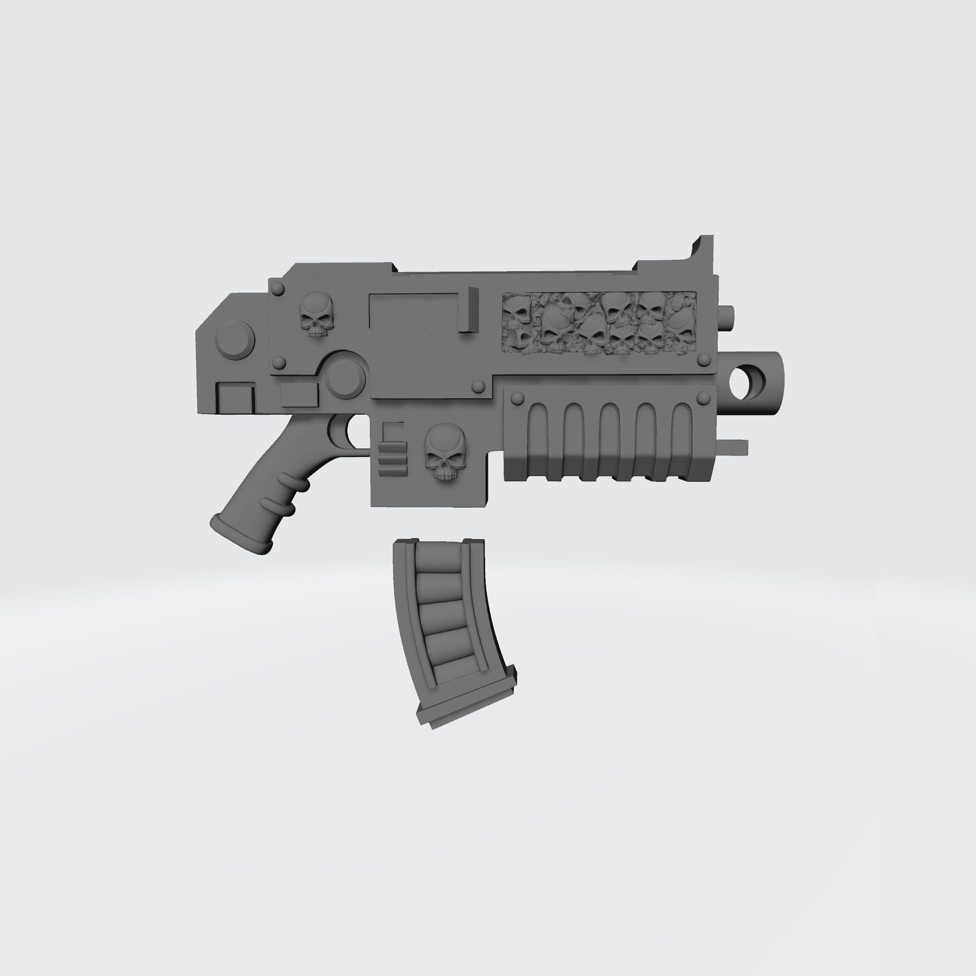 Legion of the Damned Bolter with Skull inlay and Removable Magazine for McFarlane Toys Space Marine Action Figures