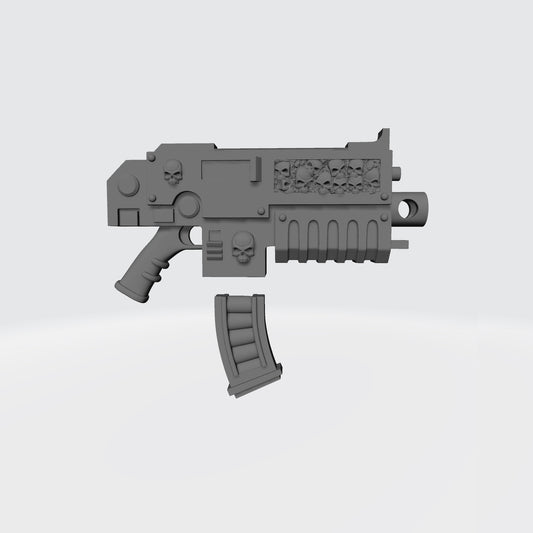 Legion of the Damned Bolter with Skull inlay and Removable Magazine for McFarlane Toys Space Marine Action Figures