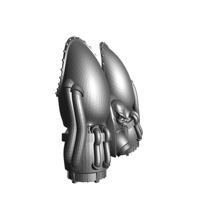 Night Lords Raptor Jump Pack with Skull and Rectangle Mount for McFarlane Toys Traitor Marine Action Figures Custom 1:10th Scale Parts