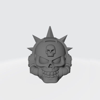 Chaplain Custom Skull Helmet with Halo for McFarlane Toys Grimdark Marine Action Figures 1:12th Scale Parts