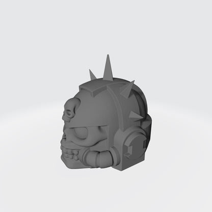 Chaplain Custom Skull Helmet with Halo for McFarlane Toys Grimdark Marine Action Figures 1:12th Scale Parts
