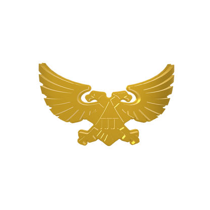 Emperor's Children Legion Winged Aquila with Embossed III Chestplate Decal for McFarlane Toys Space Marine Action Figures Custom 1:10th Scale Part