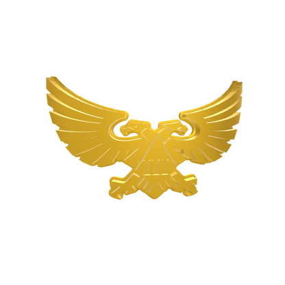 Emperor's Children Legion Winged Aquila with Engraved III Chestplate Decal for McFarlane Toys Space Marine Action Figures Custom 1:10th Scale Part