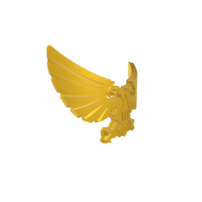 Emperor's Children Legion Winged Aquila with Engraved III Chestplate Decal for McFarlane Toys Space Marine Action Figures Custom 1:10th Scale Part