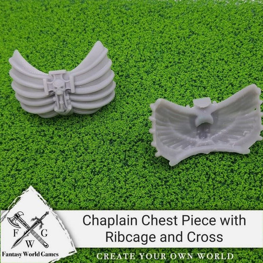 Chaplain Chest Armor with Cross Relic for McFarlane Toys Space Marine Marine Action Figures Custom 1:12th Scale Parts
