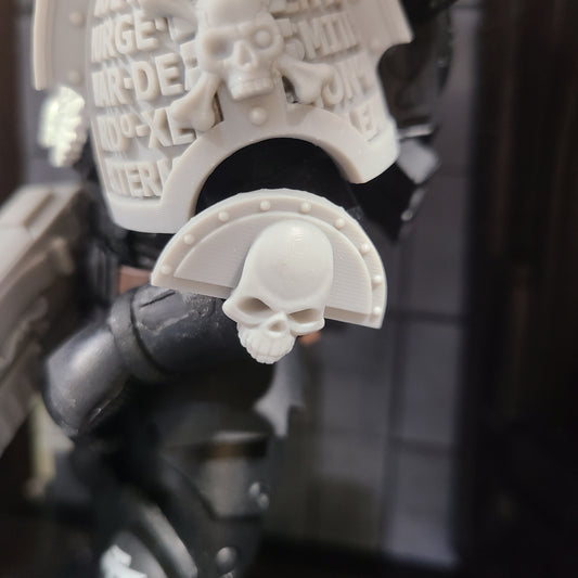 Deathwatch Armour Elbow Fan Plates with Skull for McFarlane Toys Space Marine Action Figures