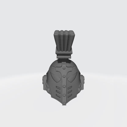 Emperor's Children 30k Helmet with Forward Plume compatible with McFarlane Toys Space Marine Action Figures