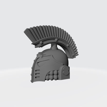 Emperor's Children 30k Helmet with Forward Plume compatible with McFarlane Toys Space Marine Action Figures