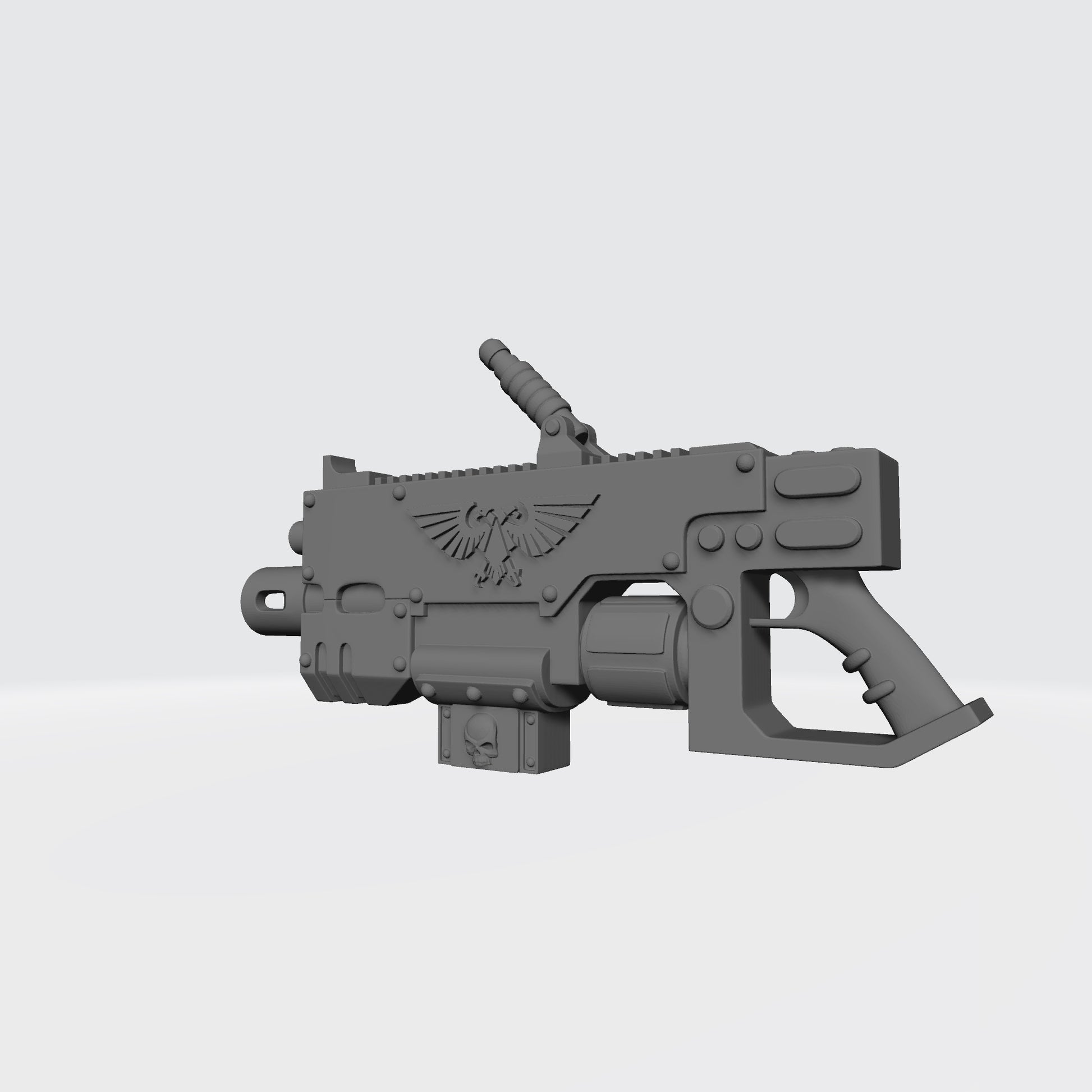 Weapon Heavy Bolter - Executer Cannon with Ammo Belt Connector compatible with McFarlane Toys Space Marines