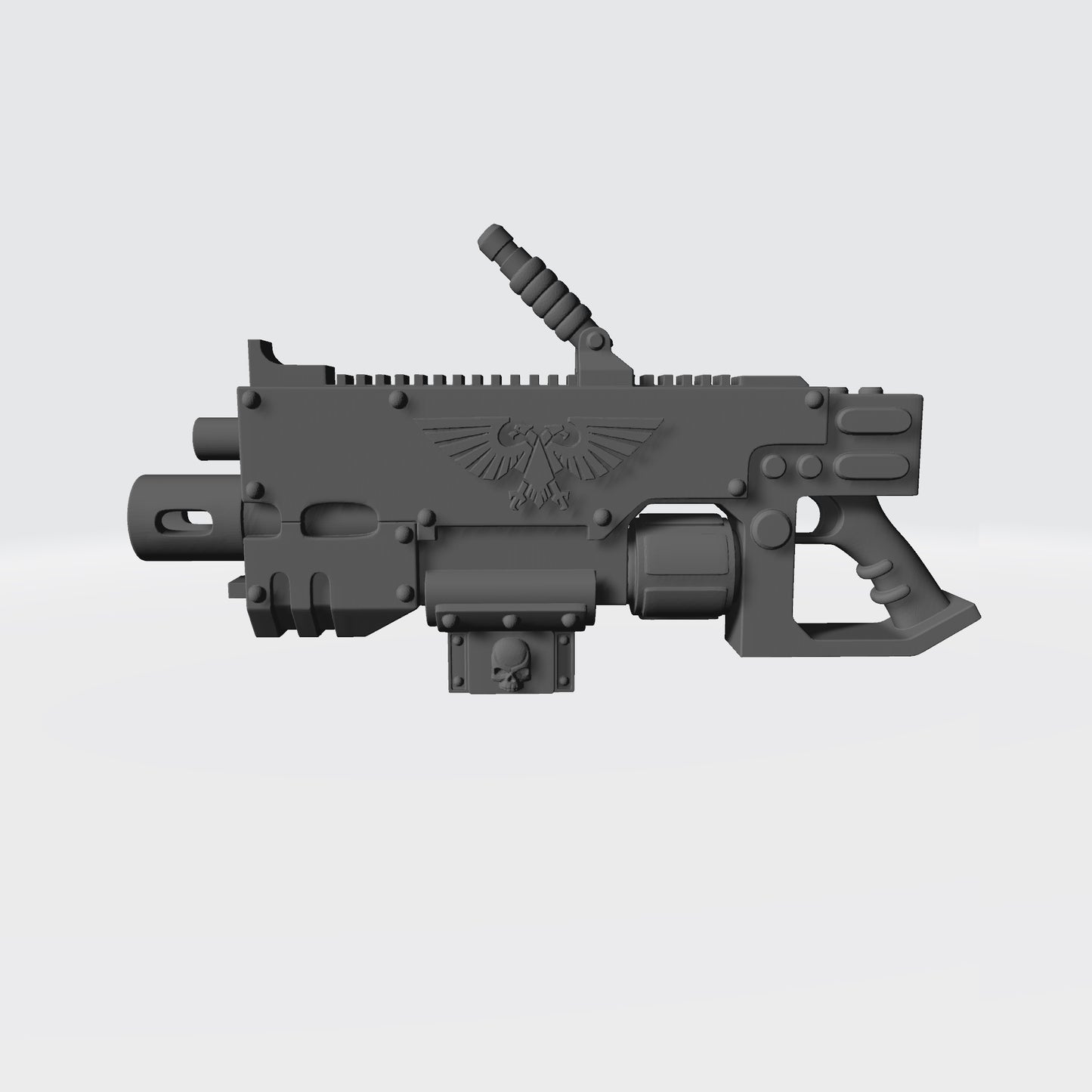 Weapon Heavy Bolter - Executer Cannon with Ammo Belt Connector compatible with McFarlane Toys Space Marines