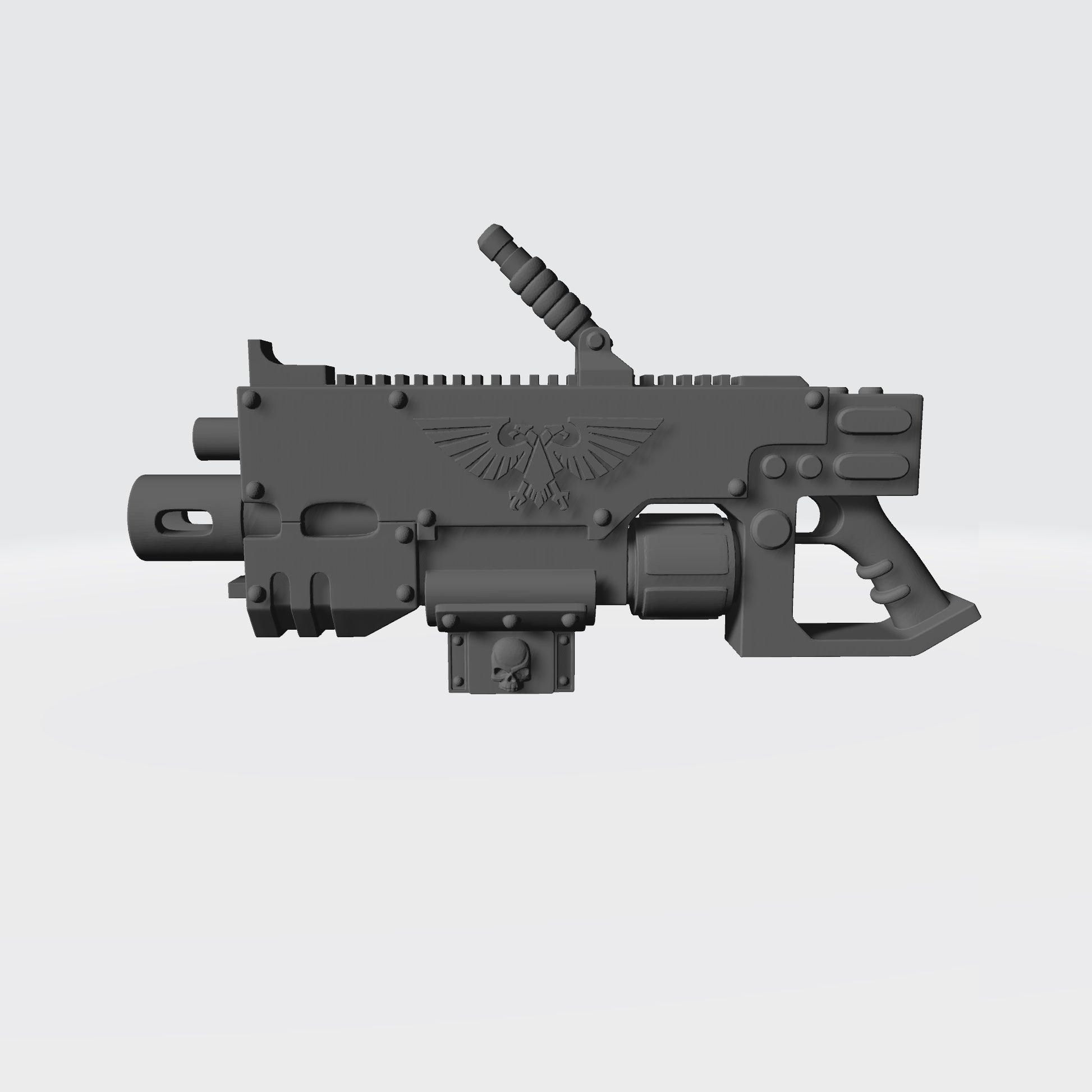 Weapon Heavy Bolter - Executer Cannon with Ammo Belt Connector compatible with McFarlane Toys Space Marines