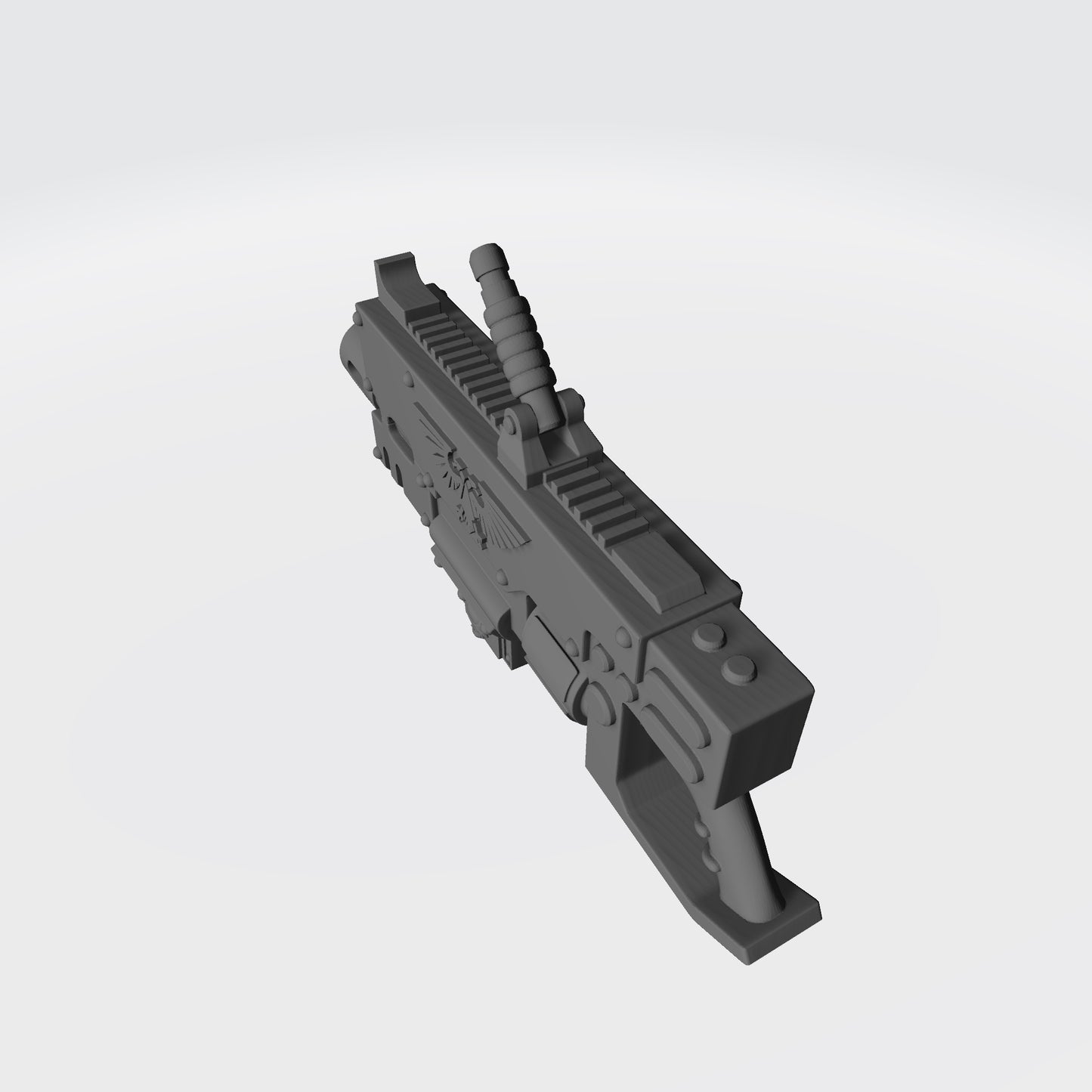 Weapon Heavy Bolter - Executer Cannon with Ammo Belt Connector compatible with McFarlane Toys Space Marines