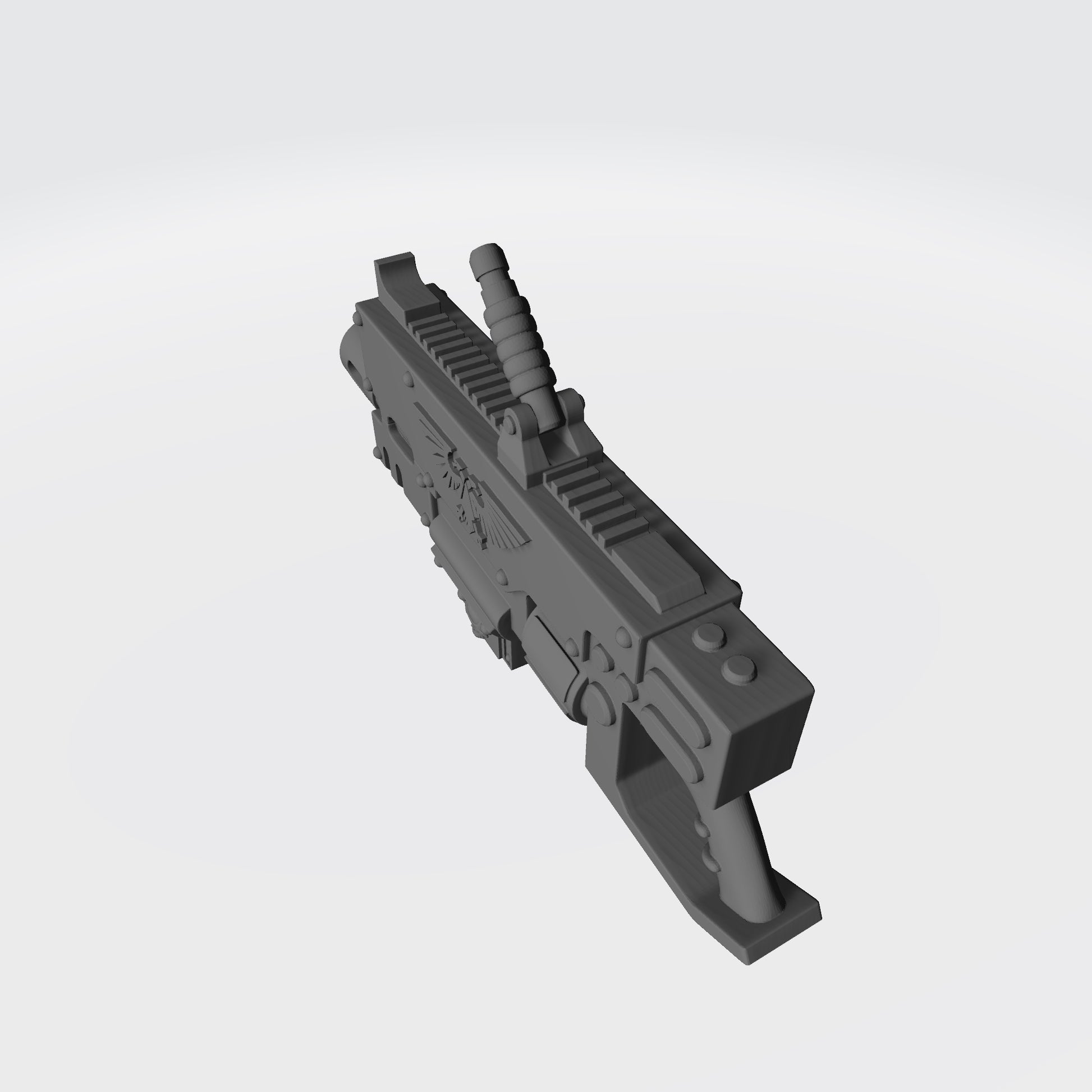 Weapon Heavy Bolter - Executer Cannon with Ammo Belt Connector compatible with McFarlane Toys Space Marines