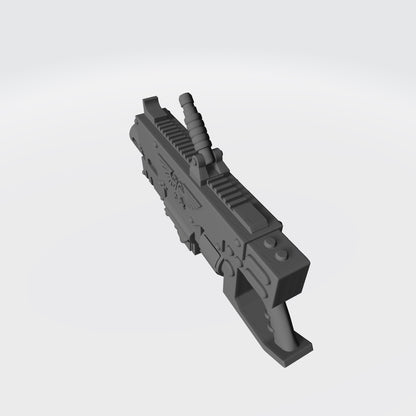 Weapon Heavy Bolter - Executer Cannon with Ammo Belt Connector compatible with McFarlane Toys Space Marines