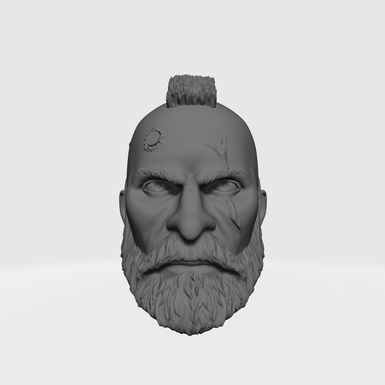 Custom Space Wolf Veteran Head Sculpt for McFarlane Toys Action Figures