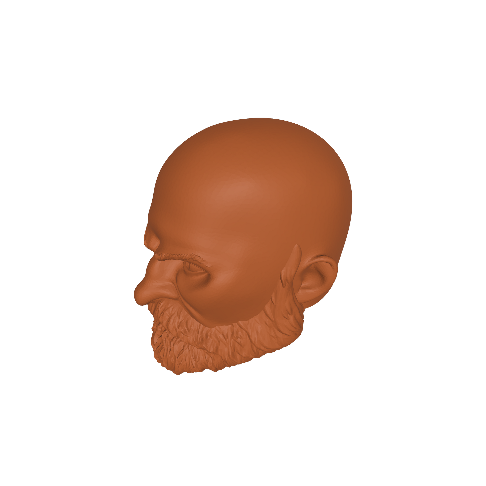 Grizzled Veteran Warrior Marine Bald Head Sculpt with Beard Compatible with McFarlane Loyalist Marine Action Figures