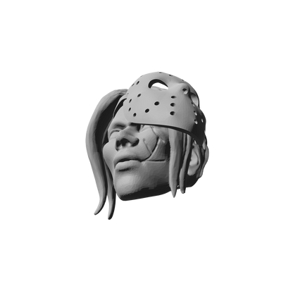 Sisters of Battle Head with Jason Hockey Mask for McFarlane Toys Adepta Sororitas Battle Sister Action Figures Custom 1:12th Scale Head Swap