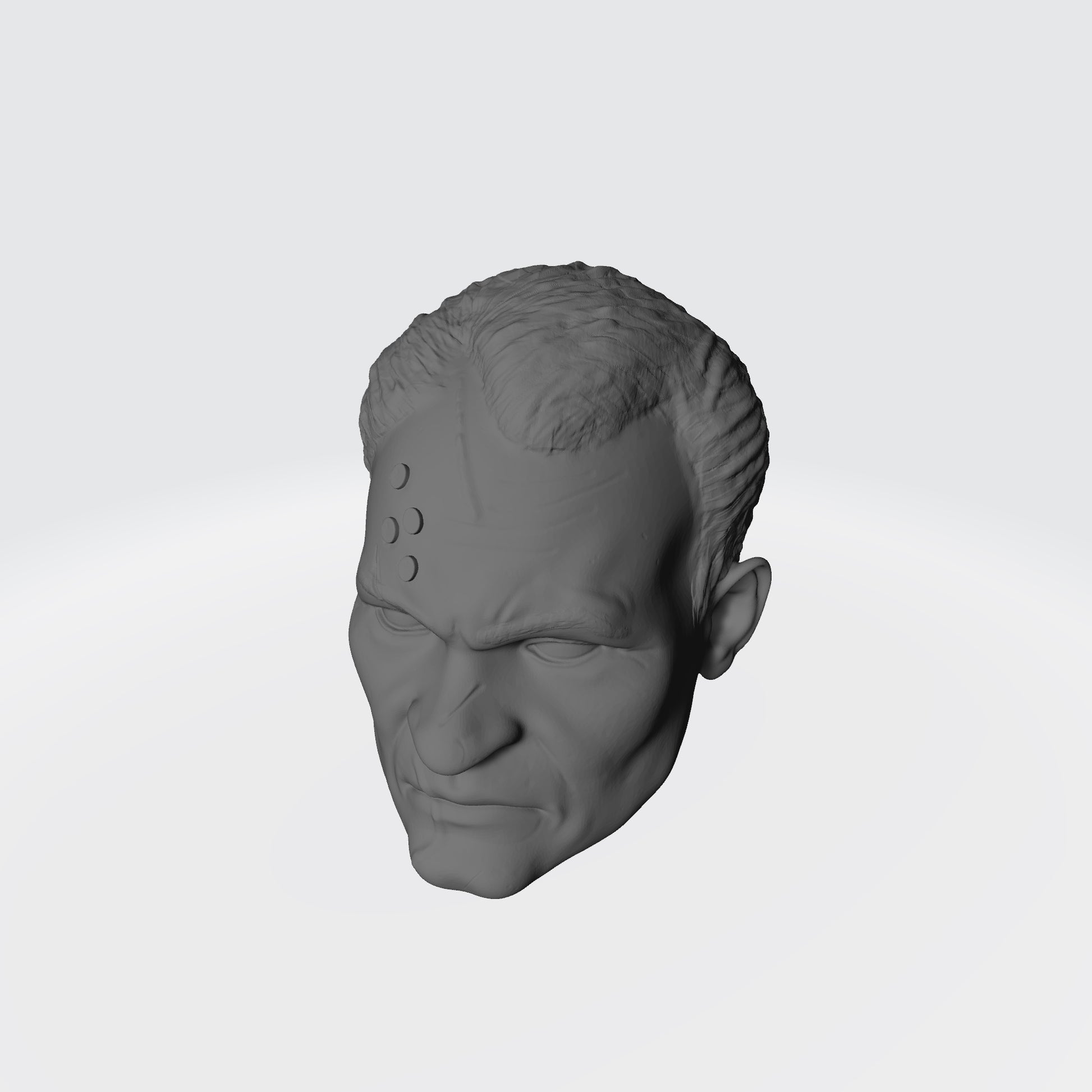 Ultramarine Lieutenant Titus Head Sculpt for McFarlane Toys Space Marine Action Figures from Space Marine 2