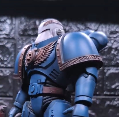 Retributors Chapter MKVI Helmet with Imperial Laurel Compatible with McFarlane Toys Space Marine Action Figures by Fantasy World Games