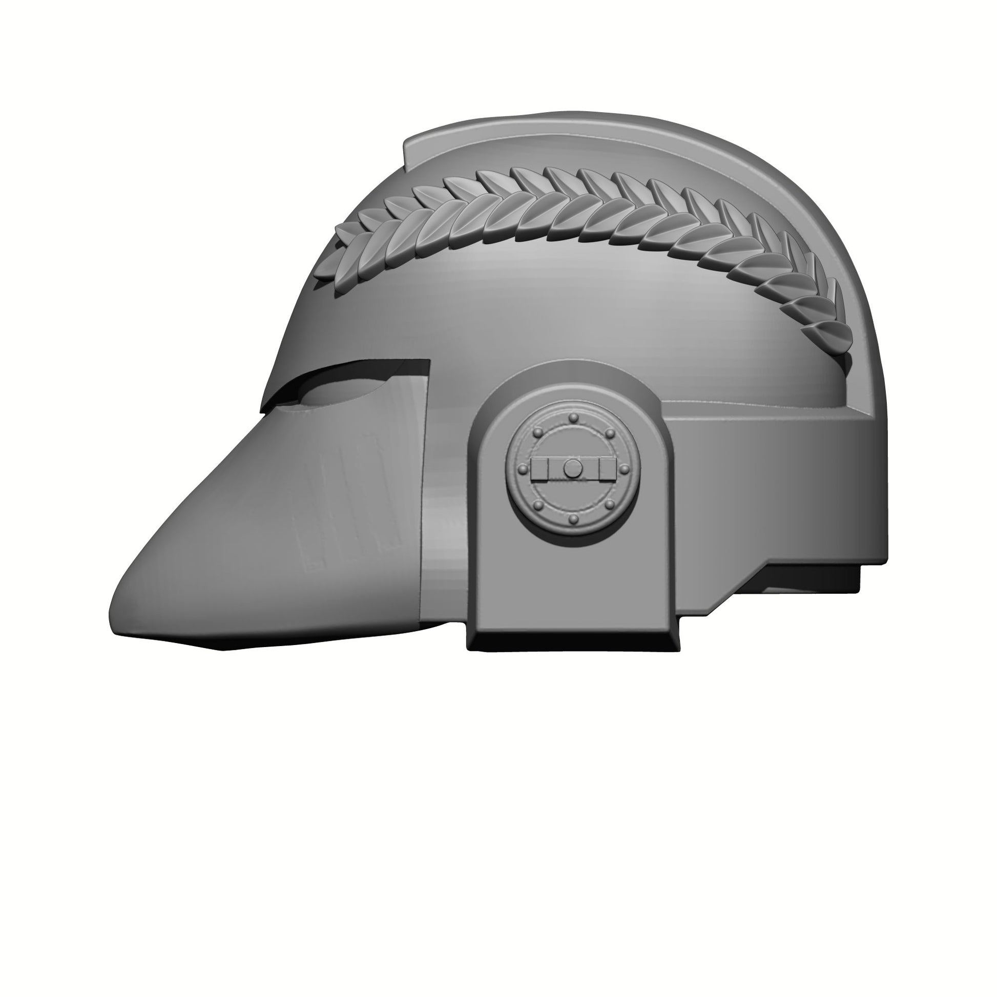 MKVI Helmet with Imperial Laurel Compatible with McFarlane Toys Space Marine Action Figures Left Profile