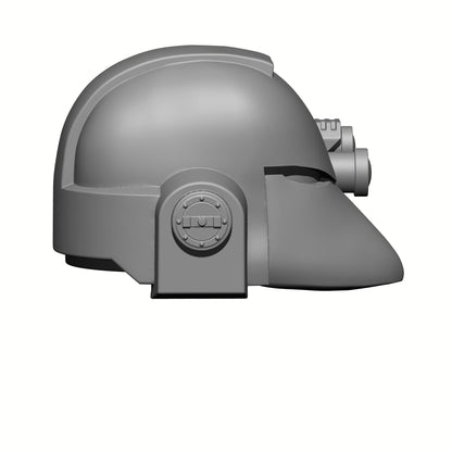 Techmarine Mark VI Helmet with Optics Compatible with McFarlane Toys Space Marine Action Figures Right Profile