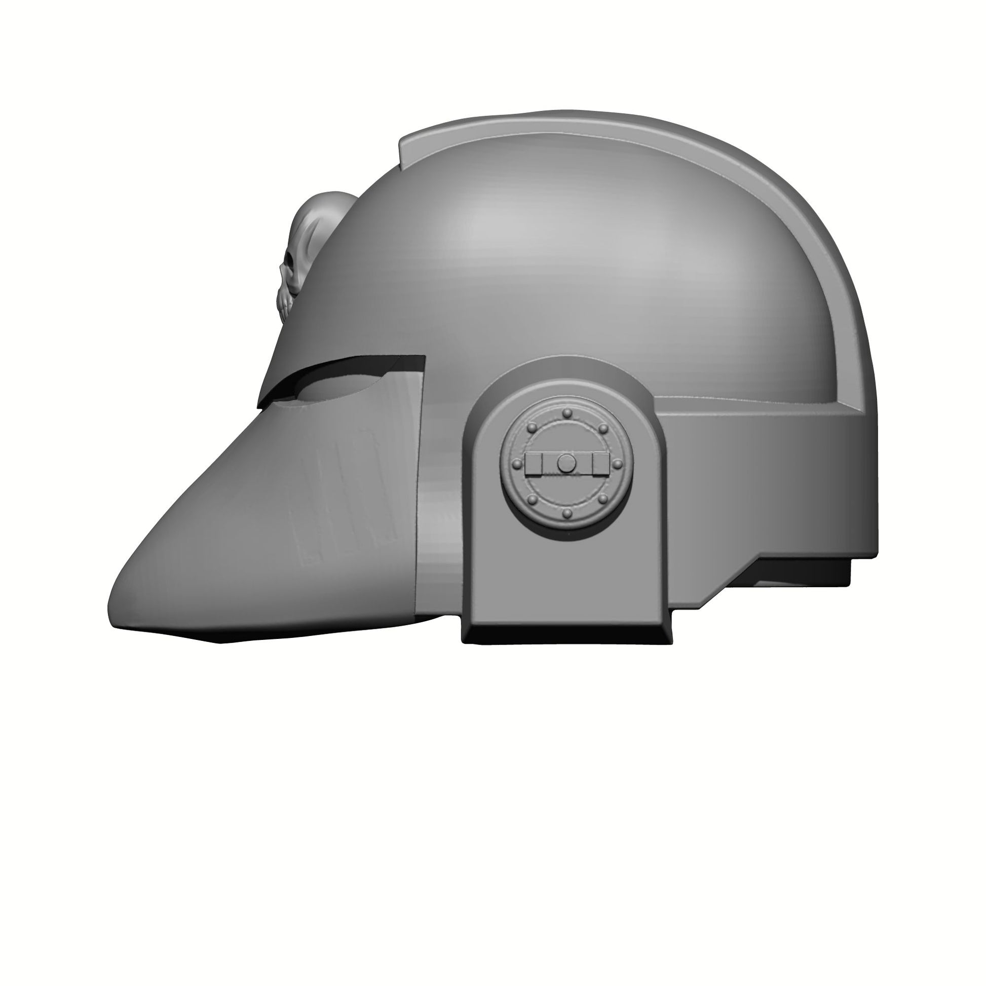 Retributors Chapter Mark VI Hollowed Helmet with a Skull Compatible with McFarlane Toys Space Marine Action Figures Left Profile