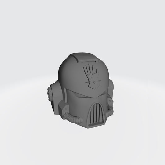 Space Marine Iron Hands Legion Mark VII Helmet for McFarlane Toys Space Marine Action Figures