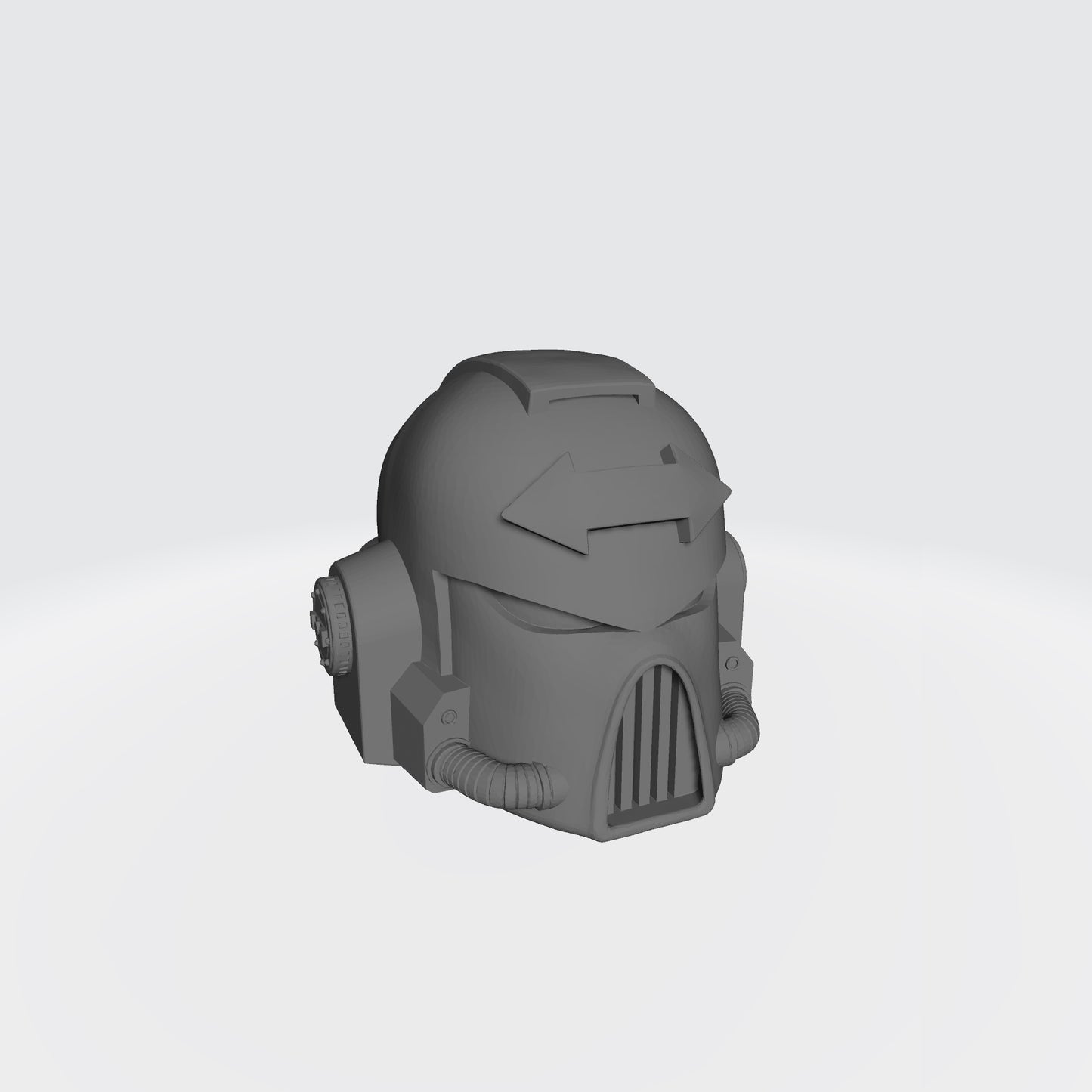 Space Marine Retributors Chapter Mark VII Helmet with Tactical Double Arrow for McFarlane Toys Space Marine Action Figures