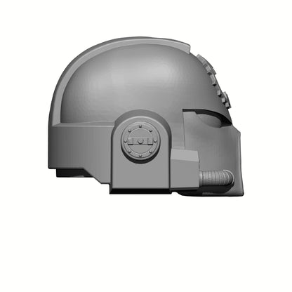 Cusrom World Eater Chapter MKVII Helmet Compatible with McFarlane Space Marine Action Figures Right Angle