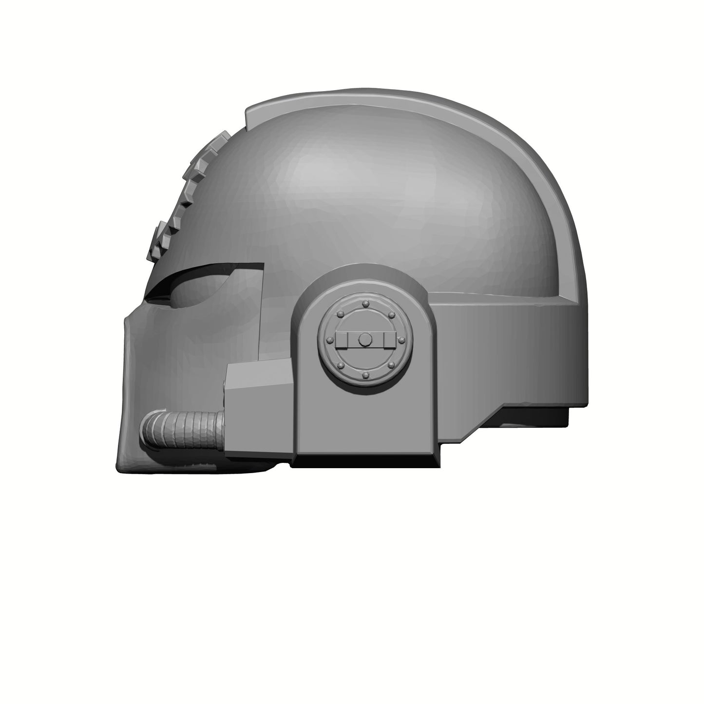 Left Angle World Eater Chapter MKVII Helmet Compatible with McFarlane Space Marine Action Figures