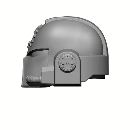Left Angle World Eater Chapter MKVII Helmet Compatible with McFarlane Space Marine Action Figures