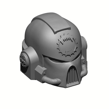 World Eater Chapter MKVII Helmet Compatible with McFarlane Space Marine Action Figures