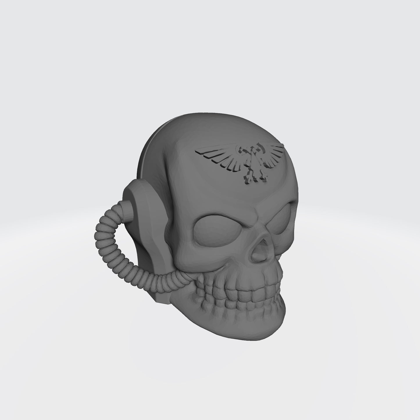 Space Marine Chaplain Skull Helmet with Hoses and Aquila for McFarlane Toys Grimdark Marine Action Figures